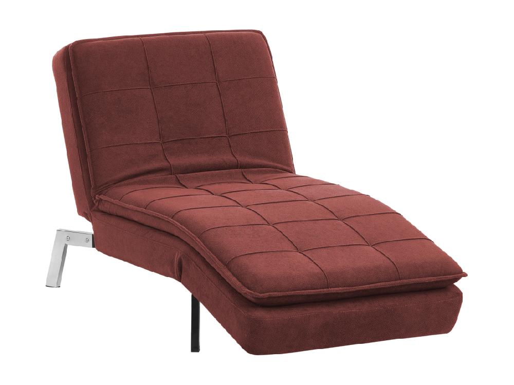 vente unique Chaise longue en tissu rouge LOIRET