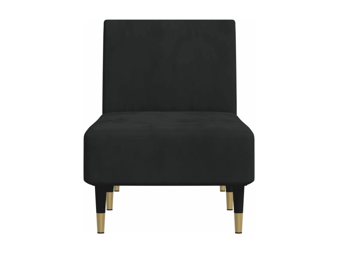 Vente Unique Chaise Longue Noir Velours