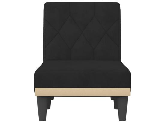 Vente Unique Chaise Longue Noir Velours