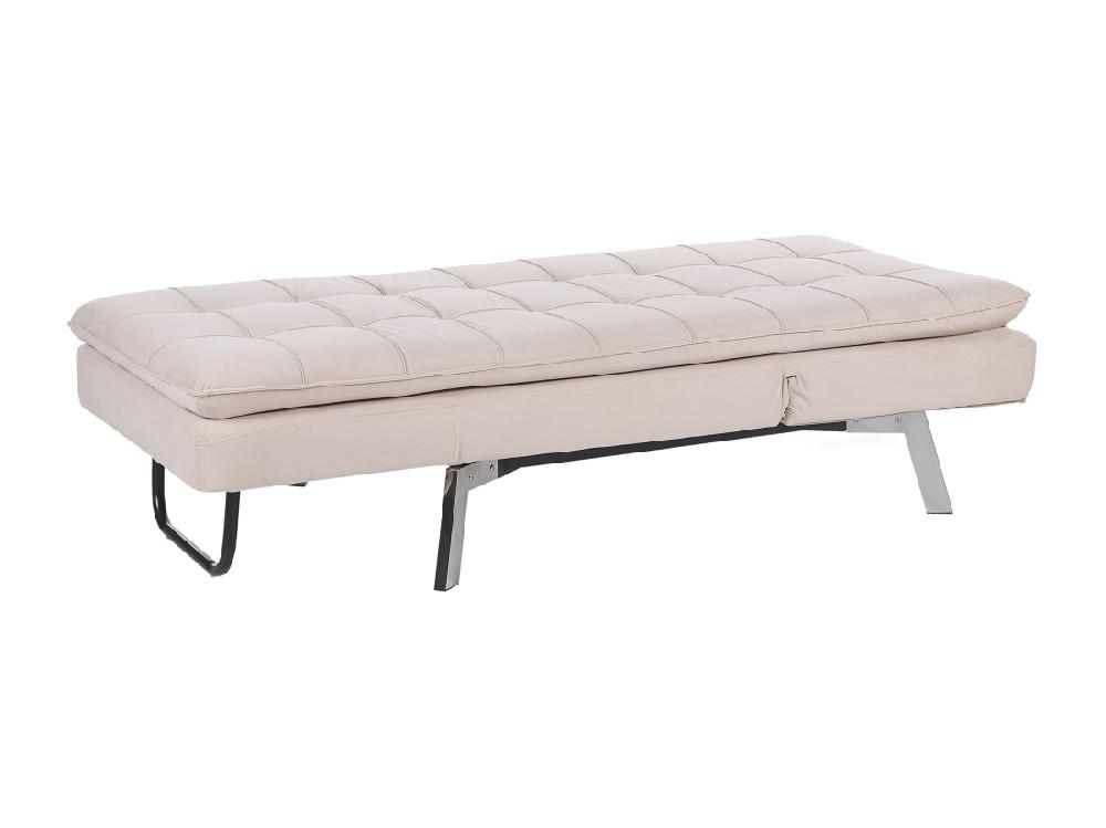 Vente Unique Chaise Longue Réglable Beige LOIRET