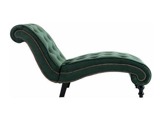 Vente Unique Chaise Longue Velours Vert