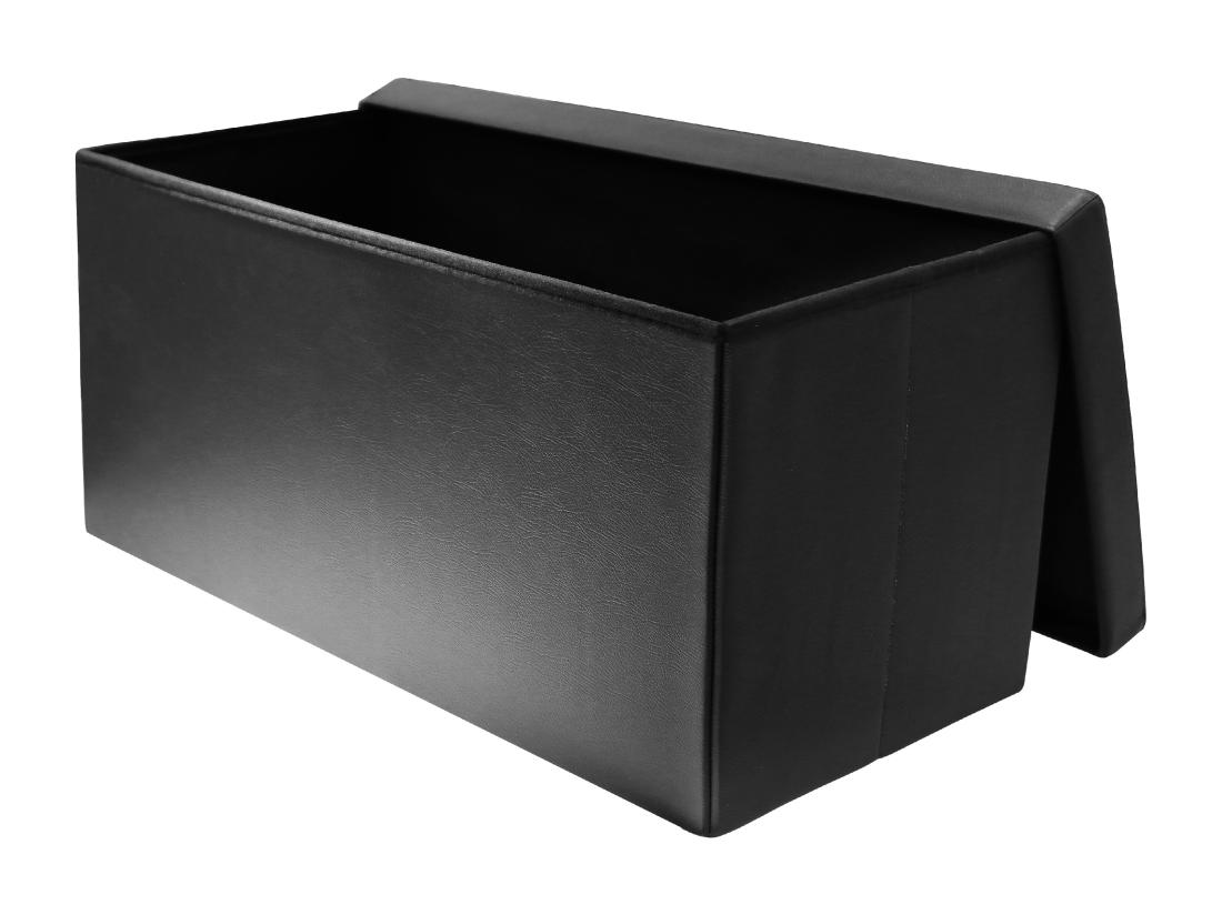 Vente Unique Coffre Banc Pliable Pu Noir