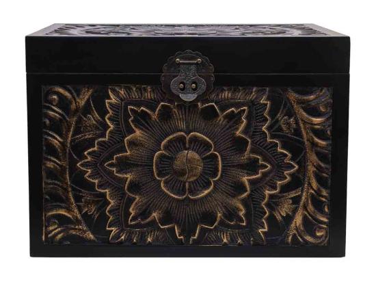 vente unique Coffre en bois 60x40x42h cm