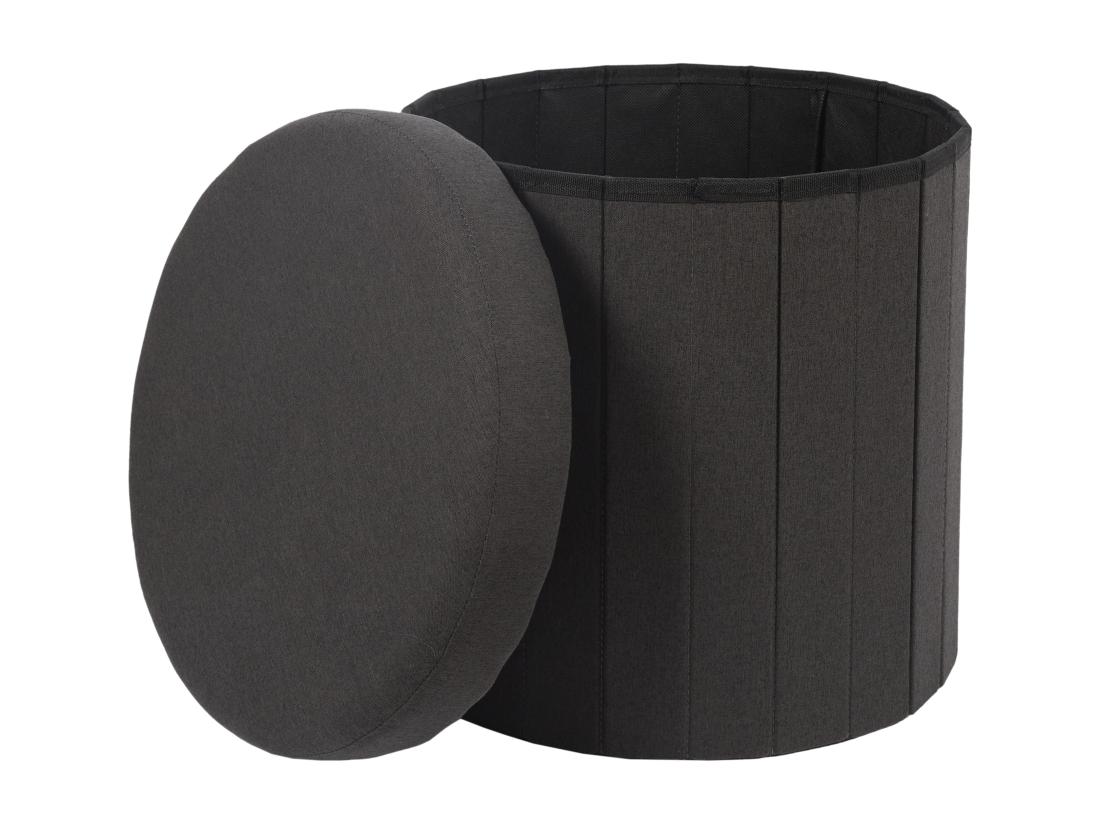 Vente Unique Coffre Pouf Pliable Noir Pills M4