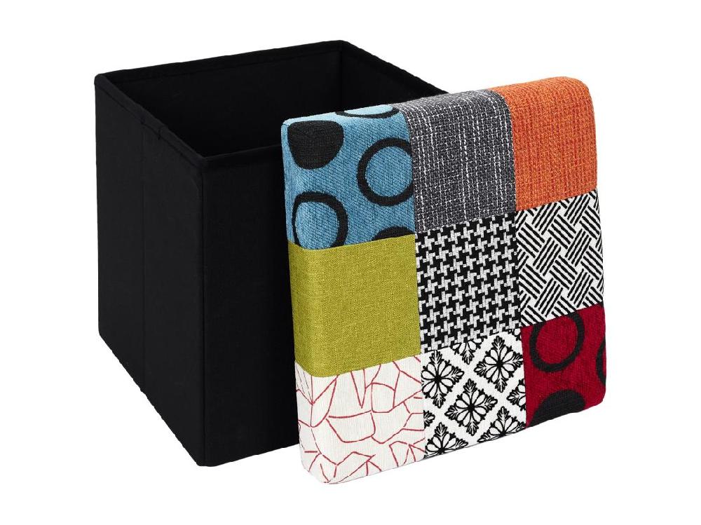 Vente Unique Coffre Pouf Pliable Patchwork