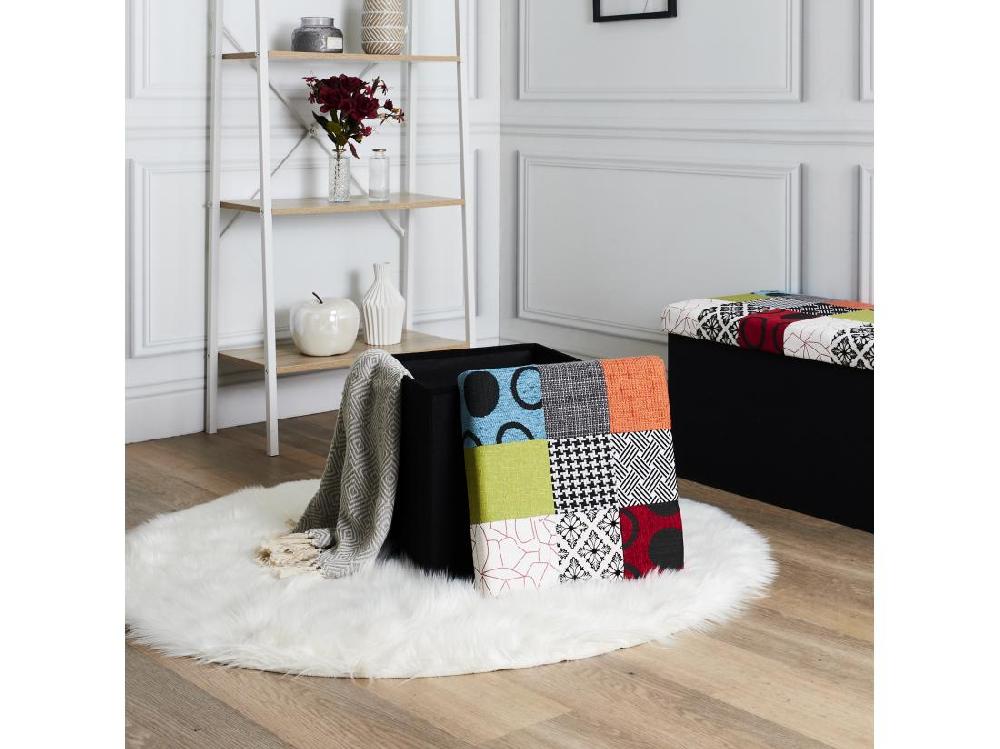 vente unique Coffre Pouf Pliable Patchwork