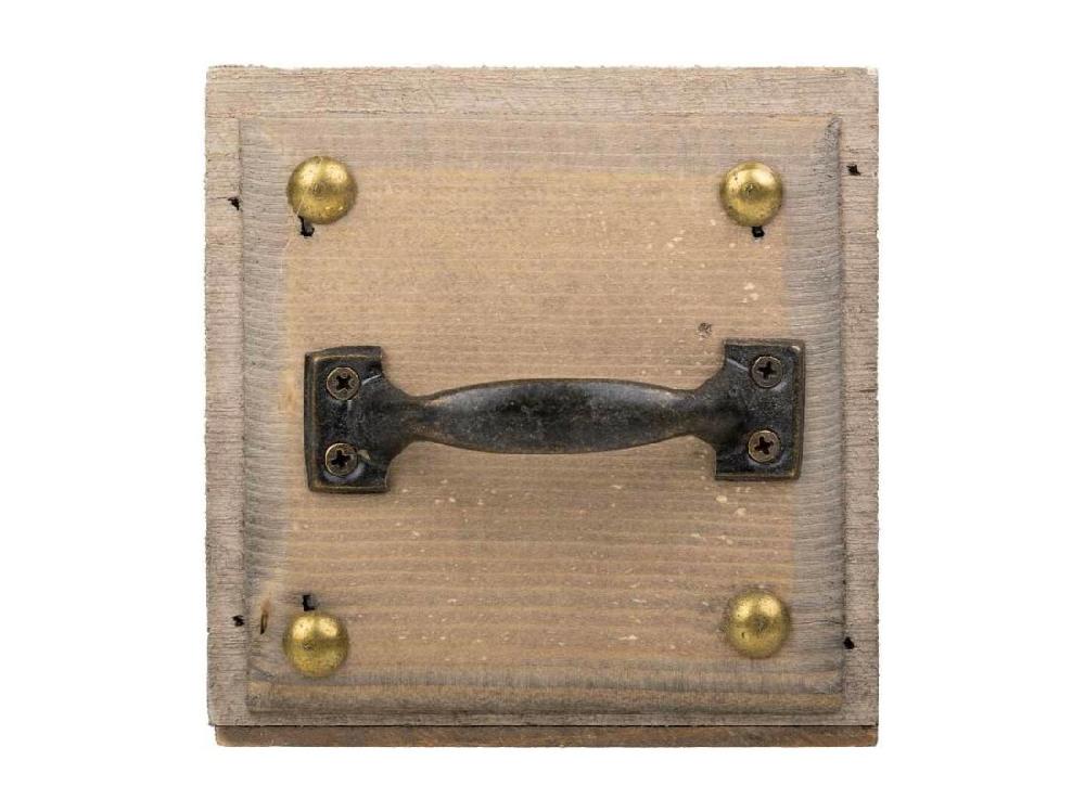 vente unique Coffret en bois marron 14x14x12h cm