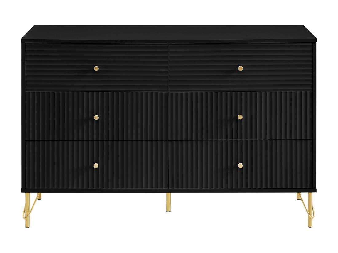 Vente Unique Commode 6 Tiroirs - Noir - LUREO