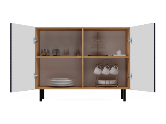 Vente Unique Commode KAMA 2D ARTISAN Noir