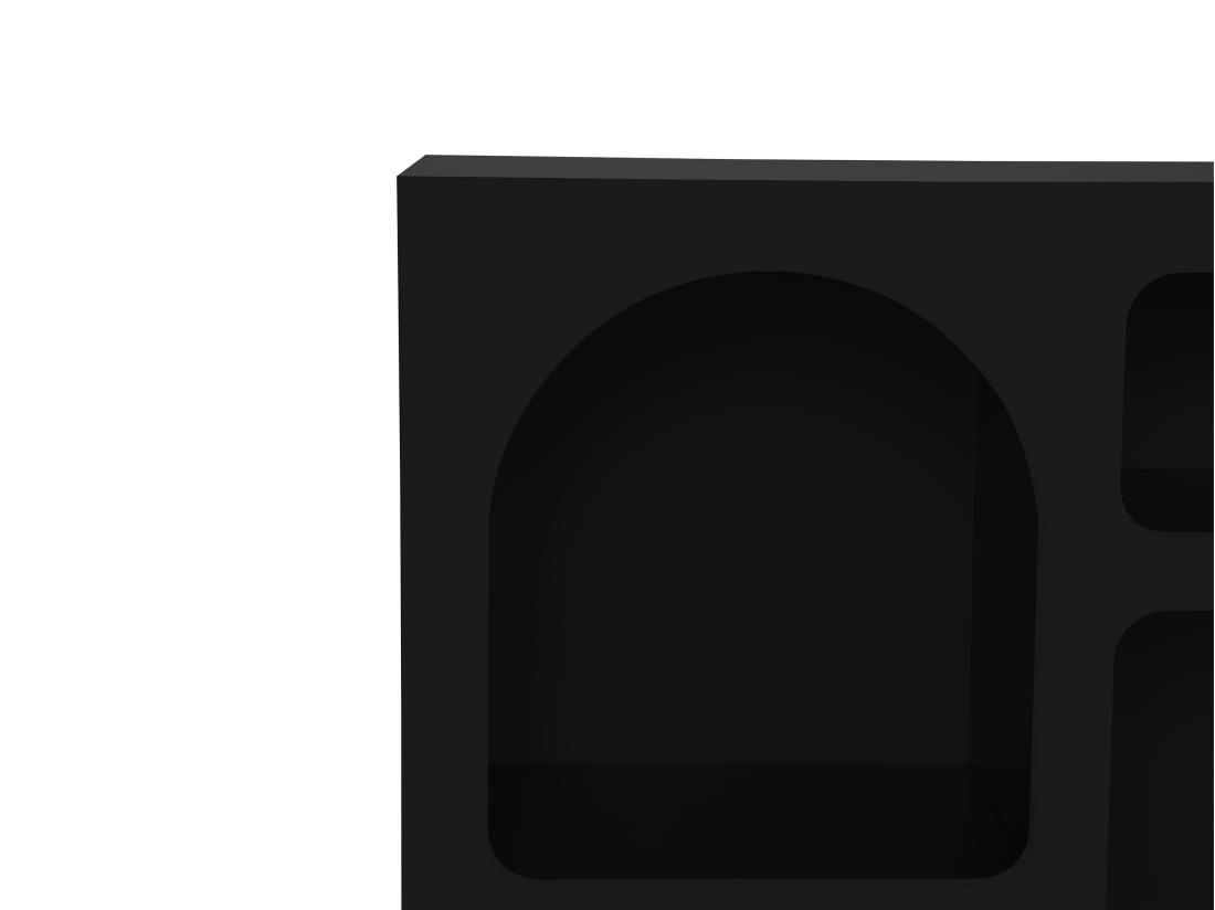 Vente Unique Console Avec 5 Niches - Noir - LUELA