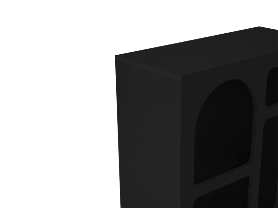 Vente Unique Console Avec 5 Niches - Noir - LUELA