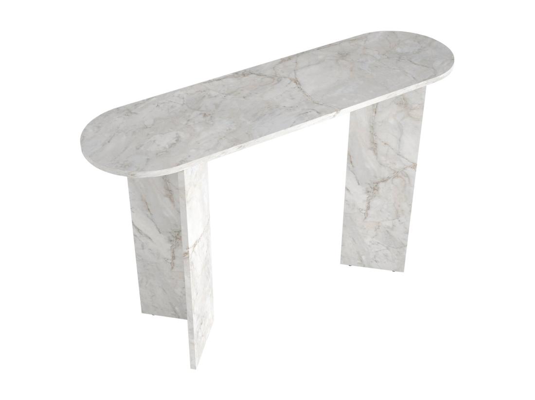 Vente Unique Console - Effet Marbre Blanc - TOPANIA