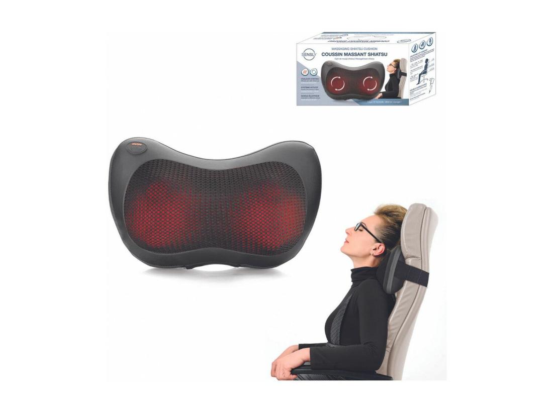 Vente Unique Coussin Massant - Relaxant - Shiatsu - Noir
