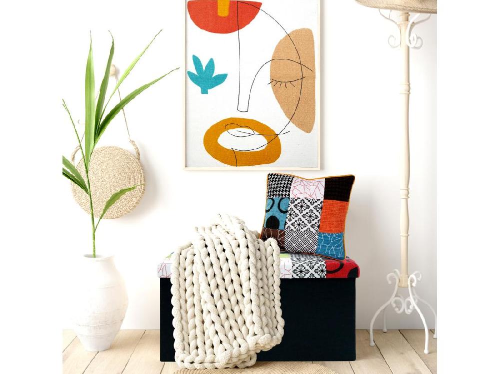 vente unique Coussin Patchwork Dehoussable 40x40cm