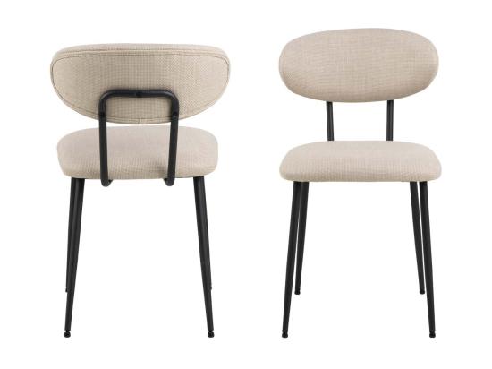 vente unique Denise chaise de salle à manger beige