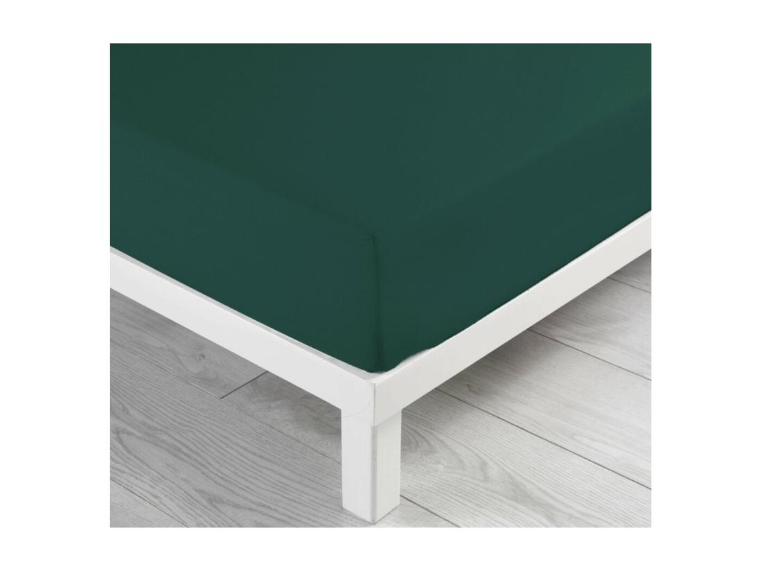 Vente Unique Drap Housse "Lina" 140x190cm Emeraude