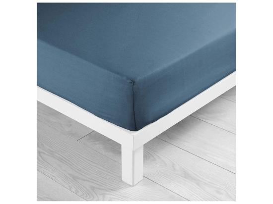 Vente Unique Drap Housse "Lina" 160x200cm Bleu Nuit