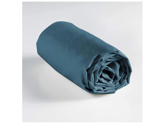 Vente Unique Drap Housse "Lina" 160x200cm Bleu Nuit