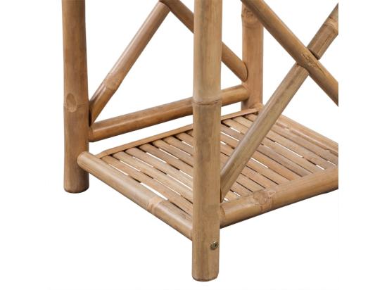 Vente Unique Étagère à 3 Niveaux Carré Bambou