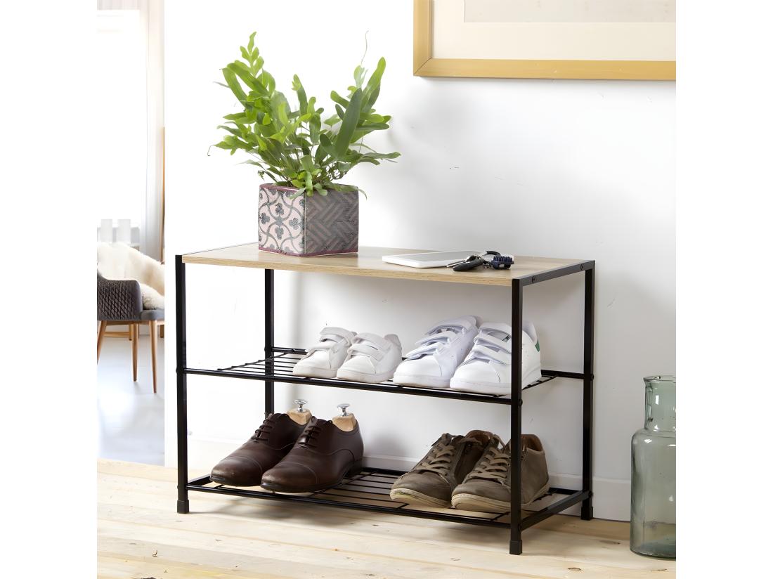Vente Unique Étagère à Chaussures 3 Niveaux