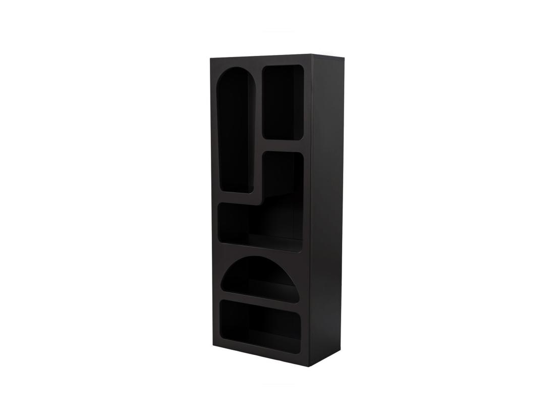 Vente Unique Etagère Avec 5 Niches - Noir - LUELA