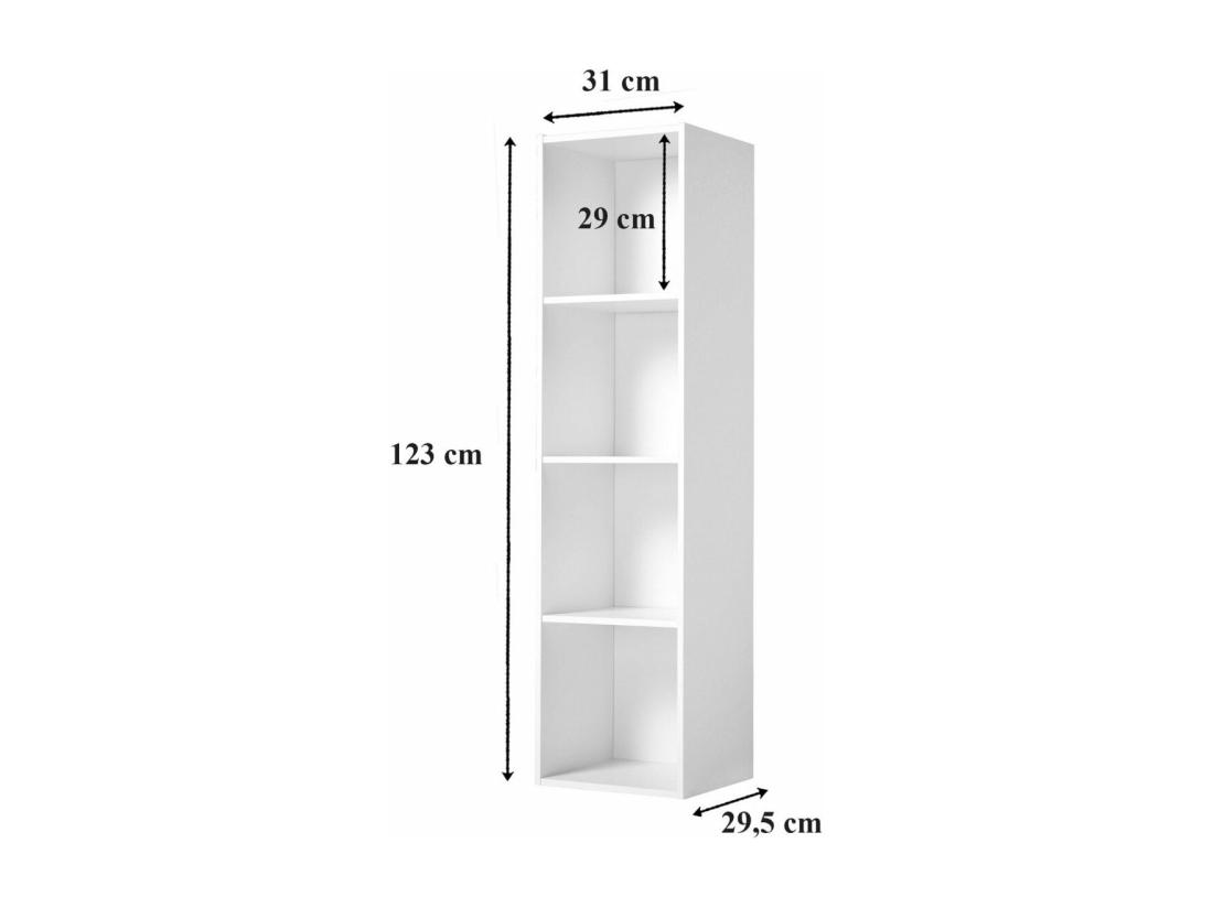 Vente Unique Etagère De Rangement 4 Cases - H122 Cm