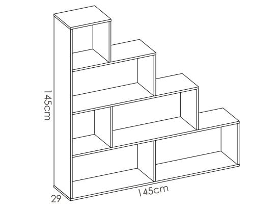 Vente Unique Etagère RAJA - 6 Cases - Coloris : Blanc