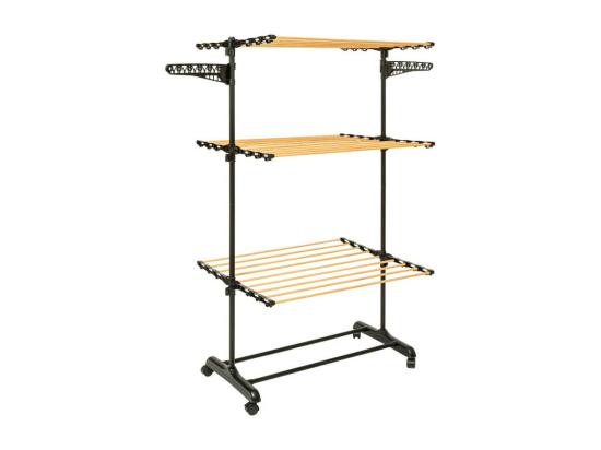 Vente Unique Étendoir à Linge "Bara" 25m Noir