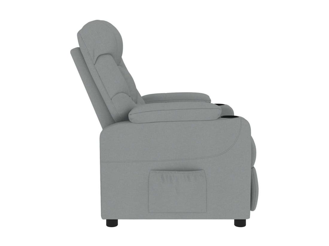 Vente Unique Fauteuil De Massage Gris Clair Tissu