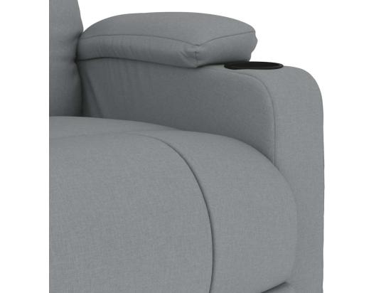 Vente Unique Fauteuil De Massage Gris Clair Tissu