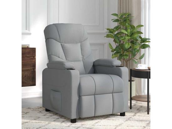 Vente Unique Fauteuil De Massage Gris Clair Tissu