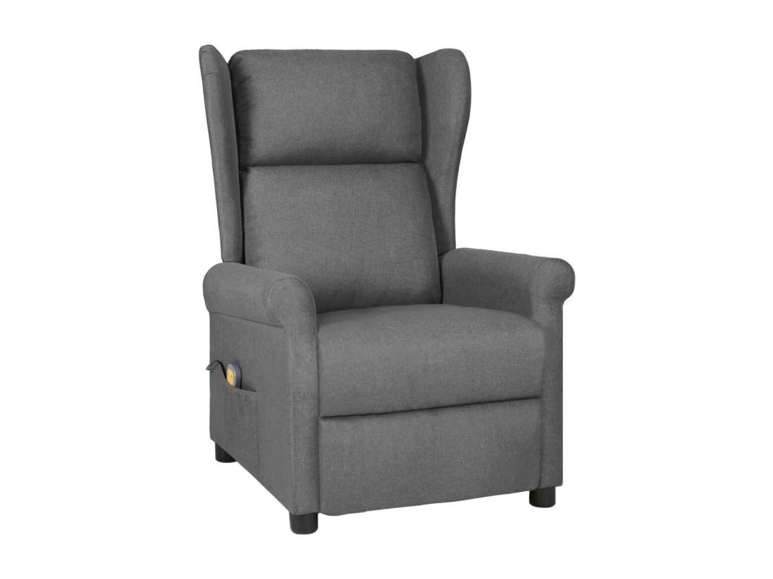 vente unique Fauteuil de massage Gris clair Tissu