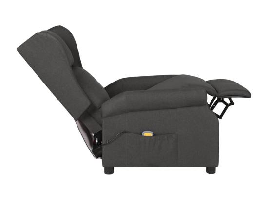 Vente Unique Fauteuil De Massage Gris Foncé Tissu