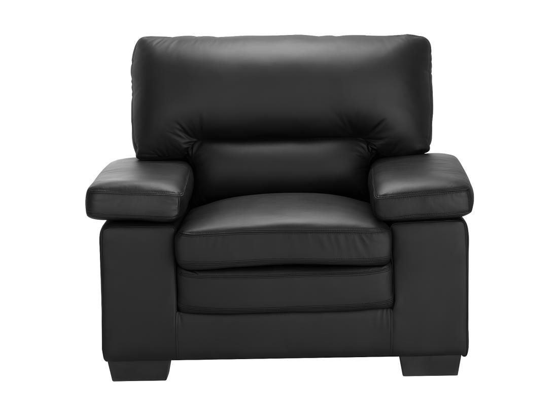 Vente Unique Fauteuil En Cuir De Buffle MIMAS - Noir
