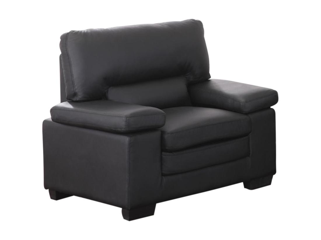 vente unique Fauteuil en cuir de buffle MIMAS - Noir