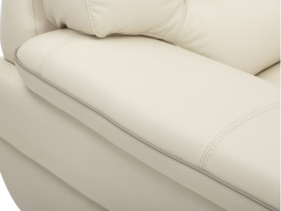 Vente Unique Fauteuil En Cuir THIBAULT - Ivoire