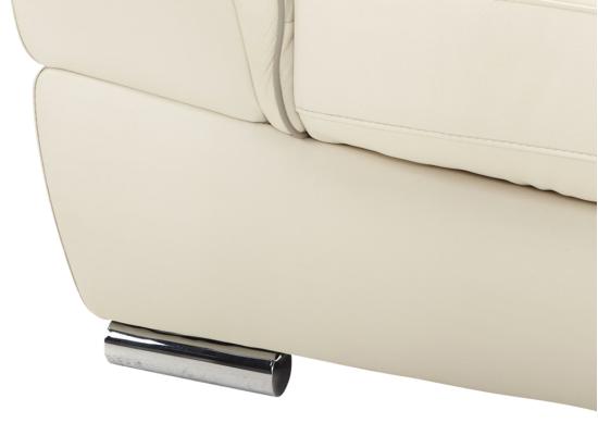 Vente Unique Fauteuil En Cuir THIBAULT - Ivoire