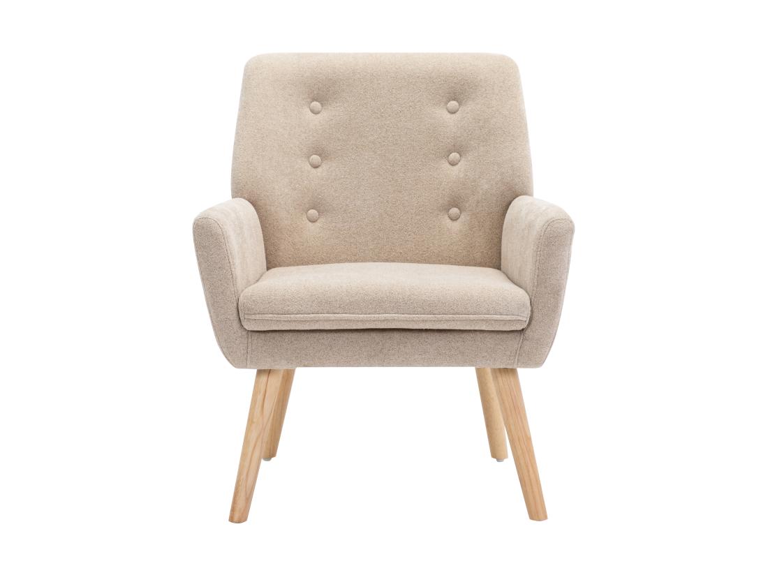 Vente Unique Fauteuil En Tissu Beige SERINO