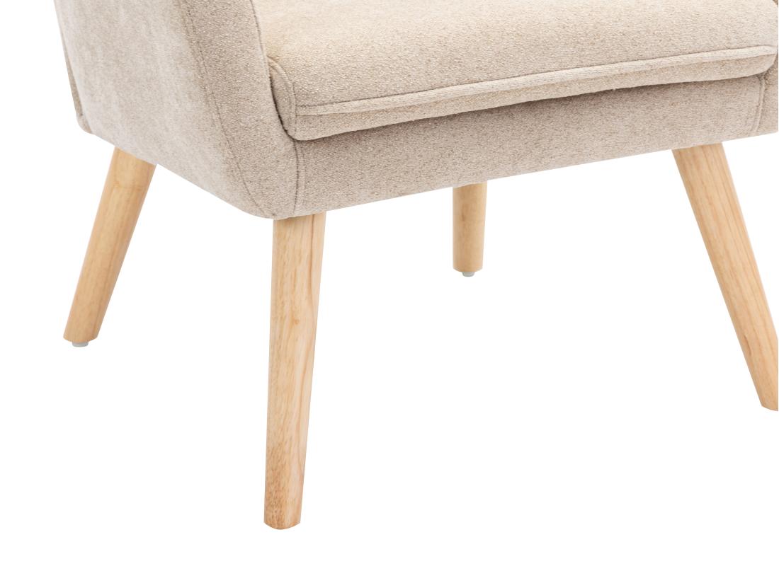 Vente Unique Fauteuil En Tissu Beige SERINO