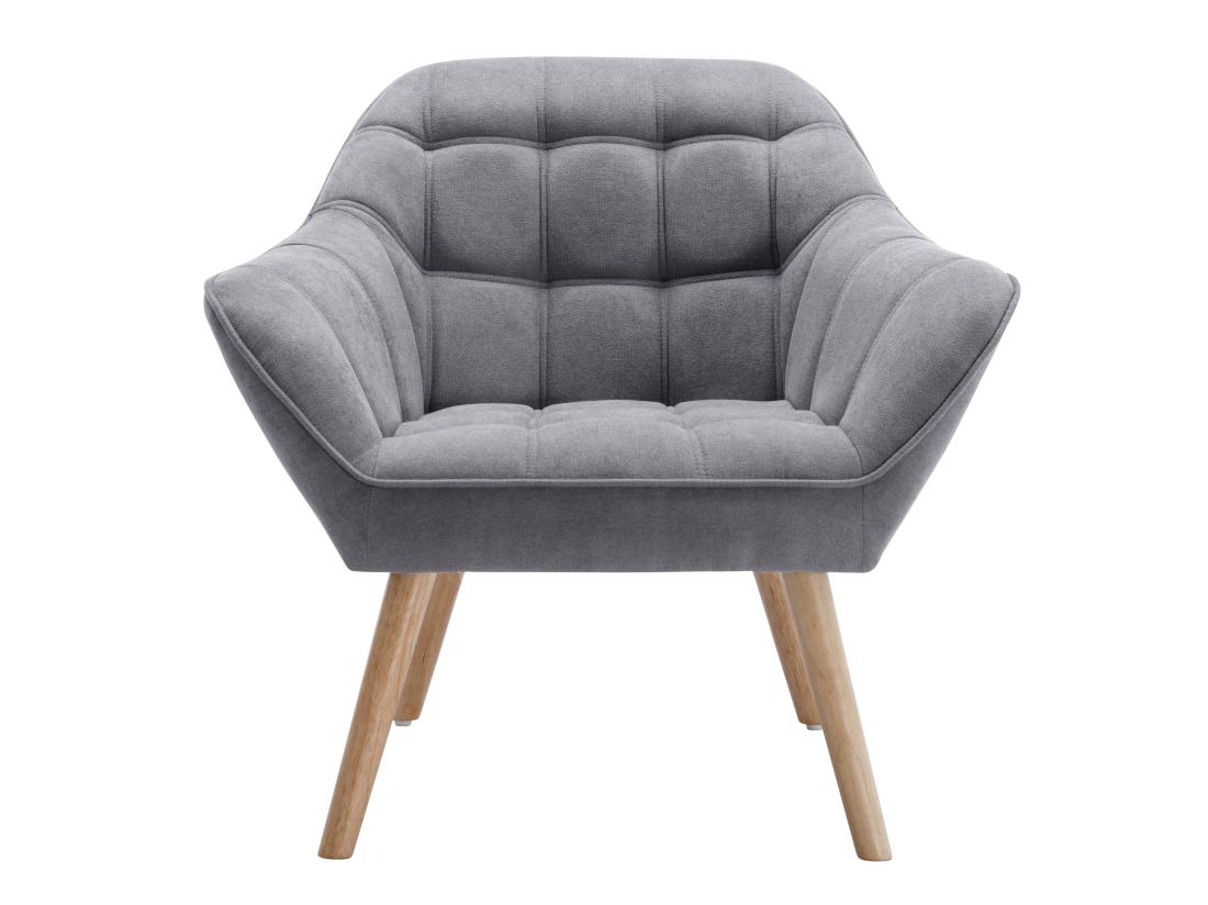 Vente Unique Fauteuil En Tissu Gris CASERTA