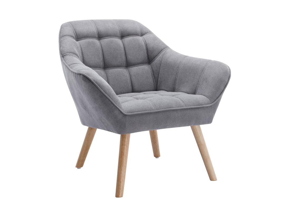 Vente Unique Fauteuil En Tissu Gris CASERTA