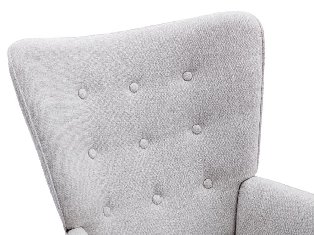 Vente Unique Fauteuil En Tissu Gris Clair VATELY