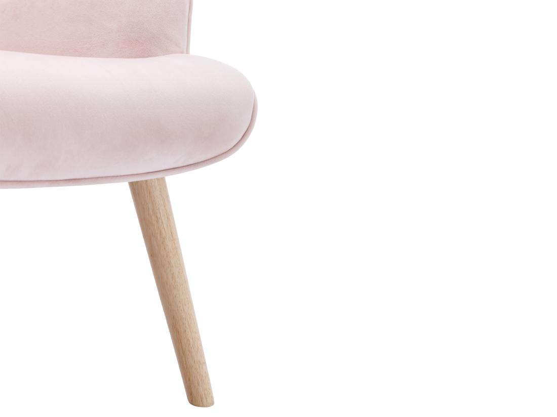 Vente Unique Fauteuil En Velours Rose VATELY