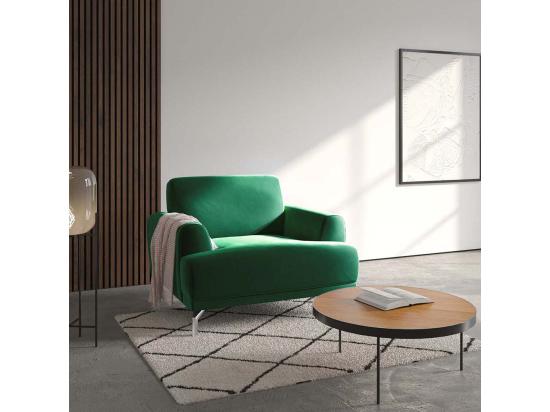 vente unique Fauteuil Puzo vert profond