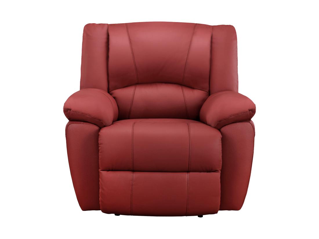 Vente Unique Fauteuil Relax En Cuir AROMA - Rouge
