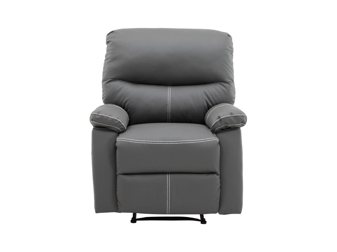 Vente Unique Fauteuil Relax En Simili Gris CANBY