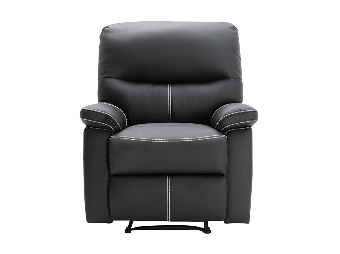 Vente Unique Fauteuil Relax En Simili Noir CANBY