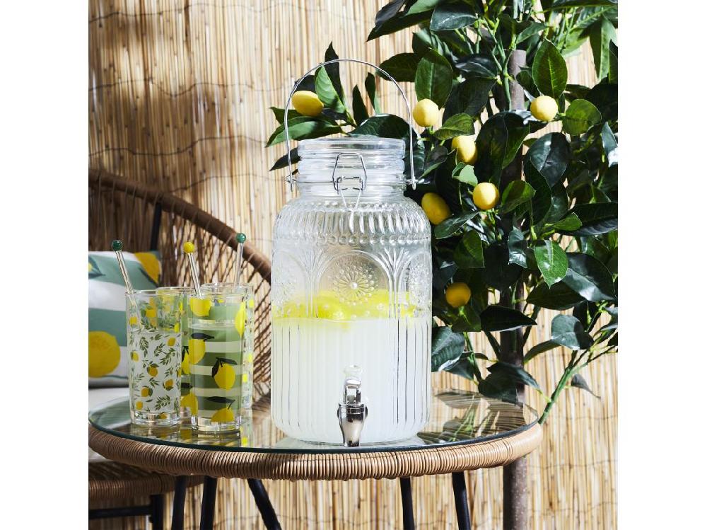 Vente Unique Fontaine En Verre Decore 4l M6