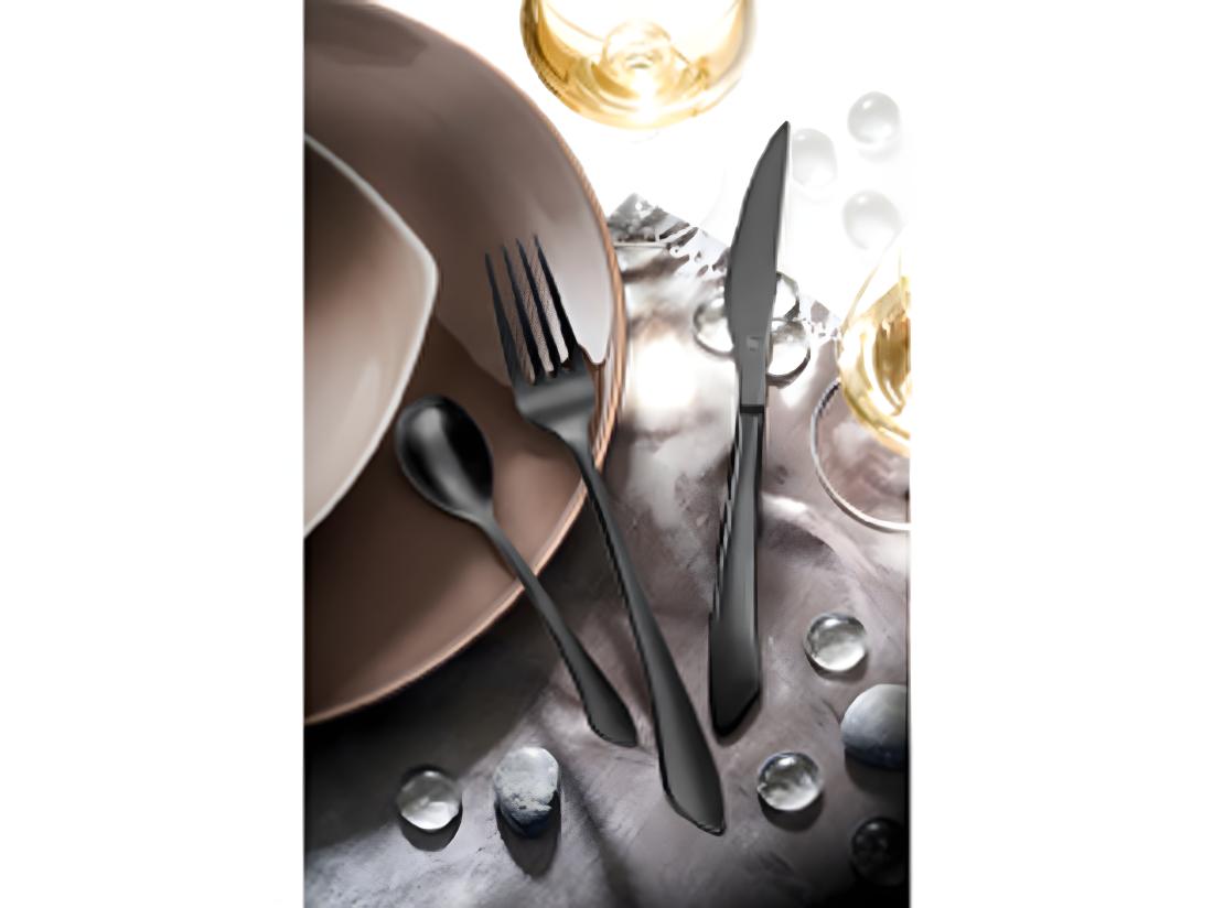 Vente Unique Instinct - Ménagère 16 Pièces Noir Mat