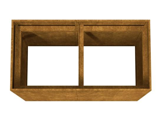 Vente Unique Jardinière 80x40x80 Cm Acier Corten